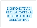 Casella di testo: DISPOSITIVO PER LA CATENA DI CUSTODIA DELL'URINA


